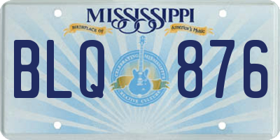 MS license plate BLQ876