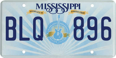 MS license plate BLQ896