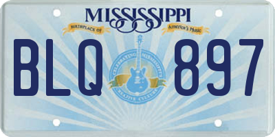 MS license plate BLQ897