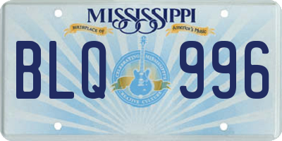 MS license plate BLQ996
