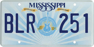 MS license plate BLR251