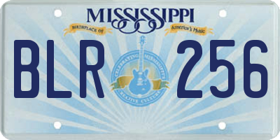 MS license plate BLR256