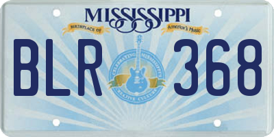 MS license plate BLR368