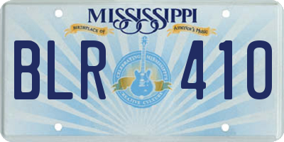 MS license plate BLR410