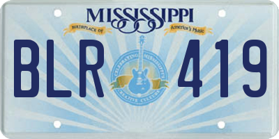 MS license plate BLR419