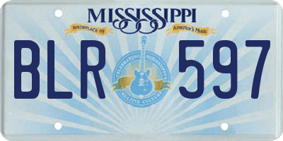 MS license plate BLR597