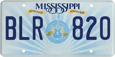 MS license plate BLR820