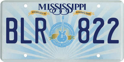 MS license plate BLR822