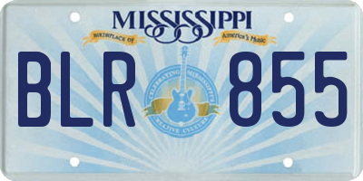 MS license plate BLR855