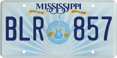 MS license plate BLR857