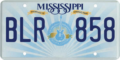 MS license plate BLR858