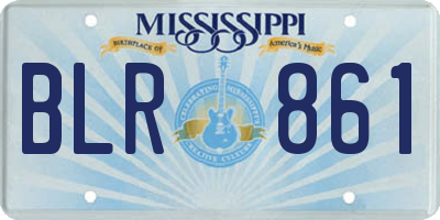 MS license plate BLR861