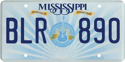 MS license plate BLR890