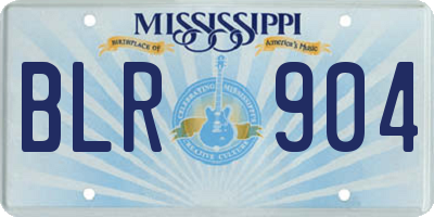 MS license plate BLR904