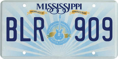 MS license plate BLR909