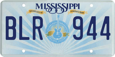MS license plate BLR944