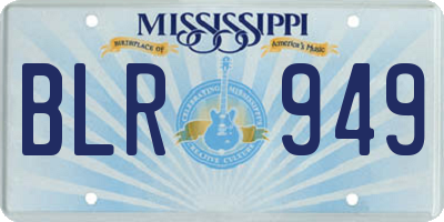 MS license plate BLR949