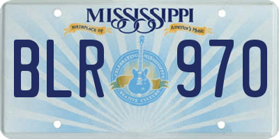 MS license plate BLR970