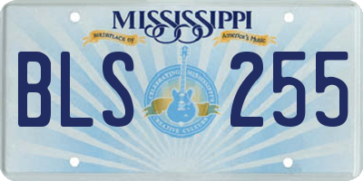 MS license plate BLS255