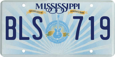 MS license plate BLS719