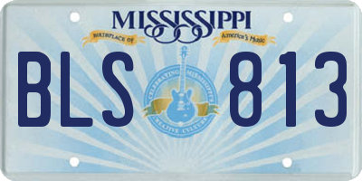 MS license plate BLS813