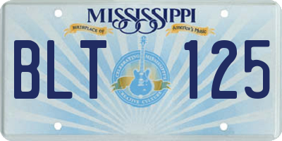 MS license plate BLT125