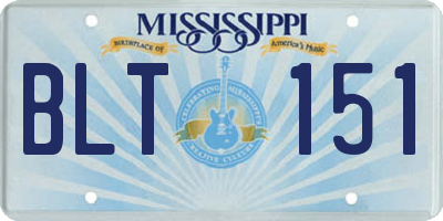 MS license plate BLT151