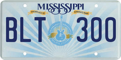 MS license plate BLT300