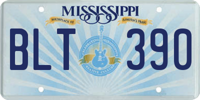 MS license plate BLT390