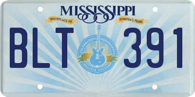 MS license plate BLT391