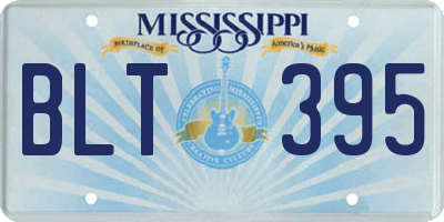 MS license plate BLT395
