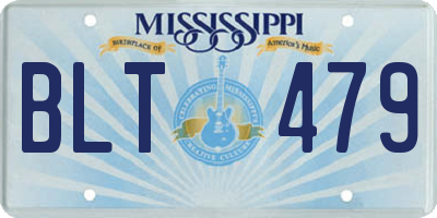 MS license plate BLT479
