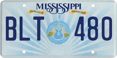 MS license plate BLT480