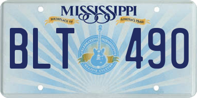 MS license plate BLT490