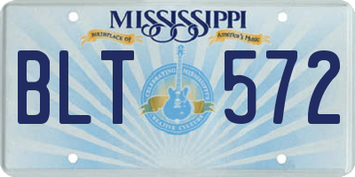 MS license plate BLT572
