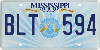 MS license plate BLT594
