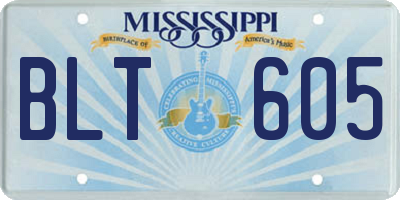 MS license plate BLT605