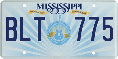 MS license plate BLT775