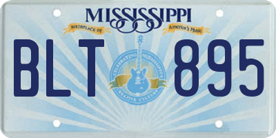 MS license plate BLT895