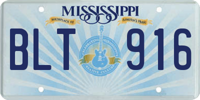 MS license plate BLT916