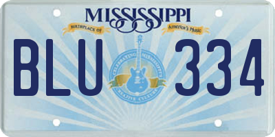MS license plate BLU334