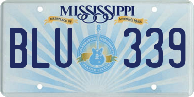 MS license plate BLU339