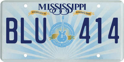 MS license plate BLU414