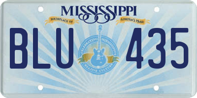 MS license plate BLU435