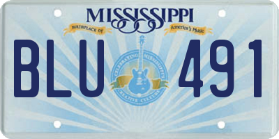 MS license plate BLU491