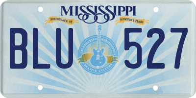 MS license plate BLU527