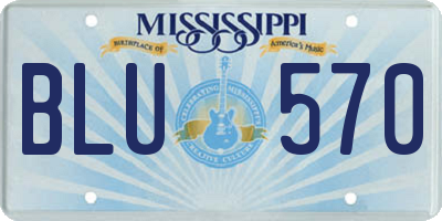 MS license plate BLU570