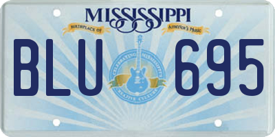 MS license plate BLU695