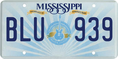 MS license plate BLU939