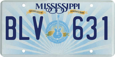 MS license plate BLV631